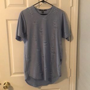 Blue Tattered T-Shirt